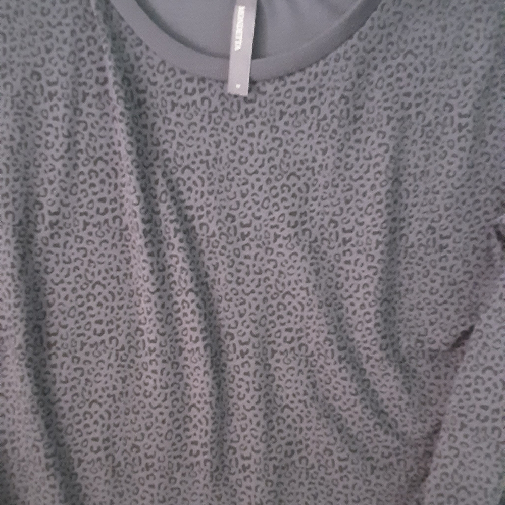 Mondetta Black Leopard-Print Crew Tee